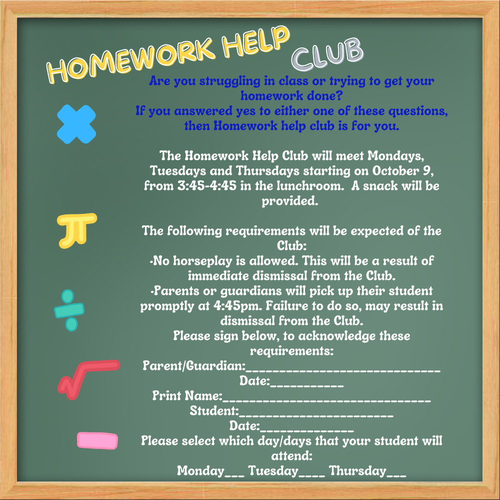  Homework Help Club